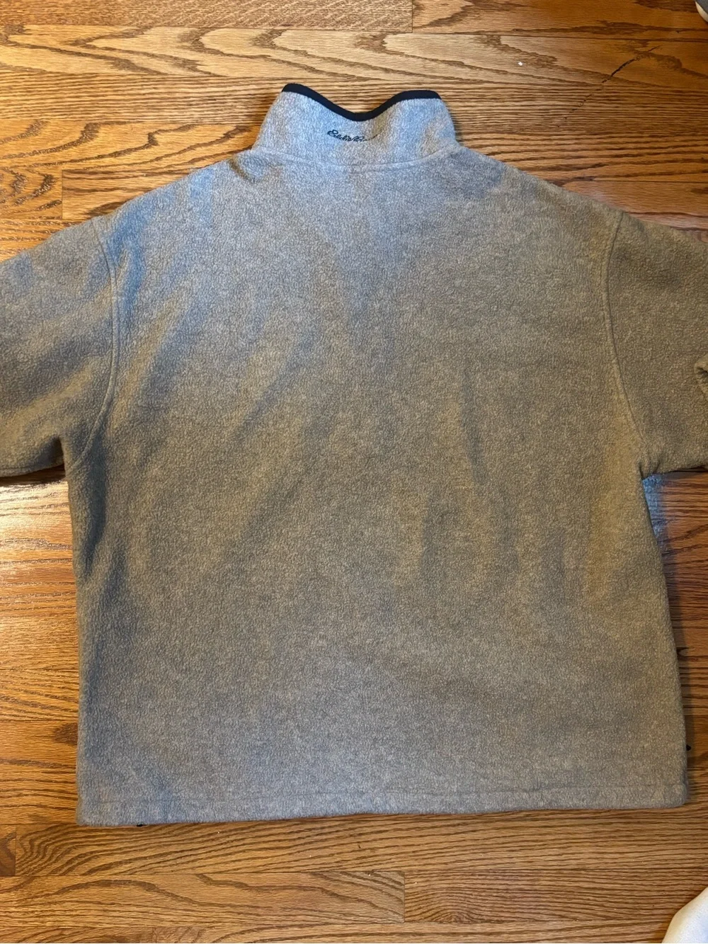 Eddie Bauer Oatmeal Quarter Zip Fleece Pullover Jacket XXL
